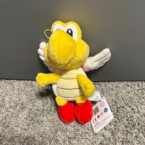 Nintendo Yellow Koopa Paratroopa Plush with Red Shell and Boots